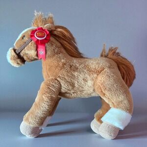 Wells Fargo Legendary Pony Mack Plush Horse 2012 Stuffed Animal Red Ribbon Promo